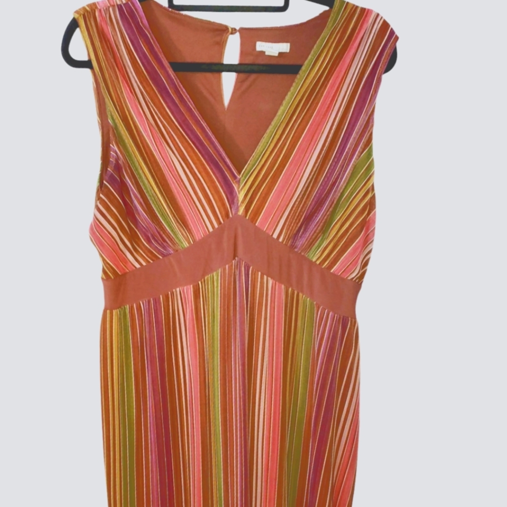 Est. 1946 Maxi Striped Dress Brown Multi Size XL